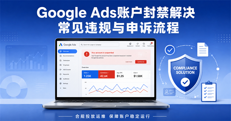 GoogleAds帳戶封鎖解決 常見違規與申訴流程